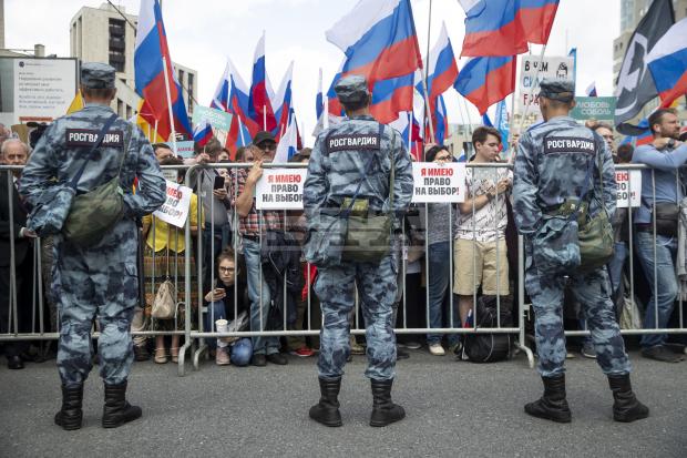Москва, протест, арести