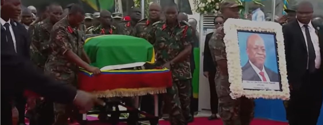 танзанийския президент, погребение, премаза, жена, деца