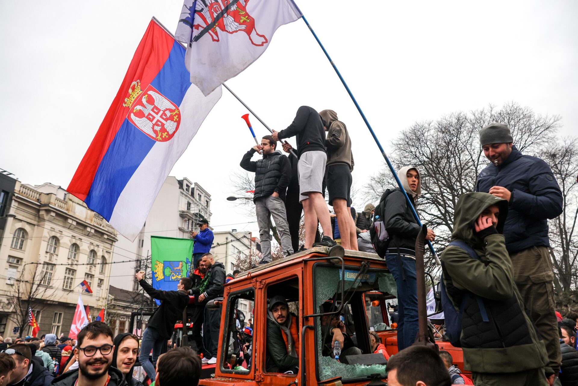 Александър Вучич, президент, Сърбия, протест