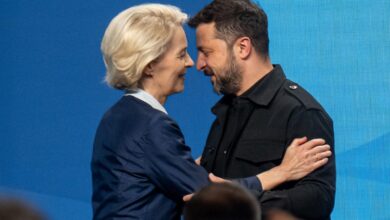 Володимир Зеленски, Урсула фон дер Лайен, Европейски съвет, лидери, Украйна, ЕС, Русия, санкции