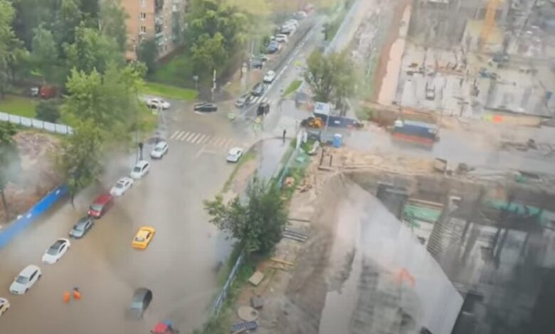 порой, Москва, дъжд, наводнение