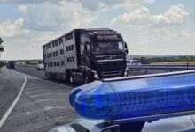 полиция, ТИР, проверка, гуми