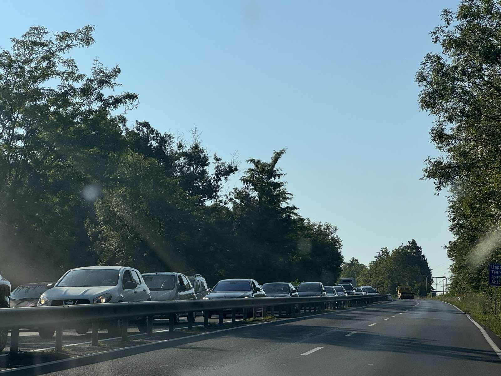 катастрофа , Созопол, Бургас, задръстване